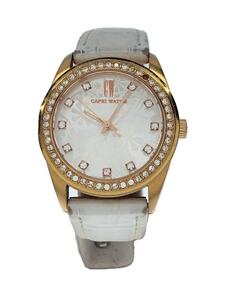 CAPRI WATCH◆クォーツ腕時計/アナログ/-/SLV/WHT/SS/5357