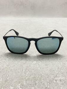 Ray-Ban◆クリス/サングラス/ウェリントン/BLK/GRY/ミラー/メンズ/RB4187-F/ケース付