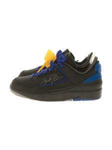 NIKE◆OFF-WHITE AIR JORDAN 2 LOW_Black and Varsity Royal/24cm/BLK