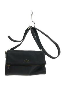 kate spade new york◆ショルダーバッグ/レザー/BLK