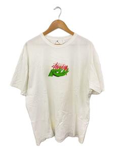 STUSSY◆Tシャツ/XL/コットン/WHT