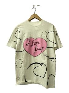 Hanes◆Vintage/90s/USA製/I Love Lucy/Tシャツ/SIZE:L/コットン/ホワイト