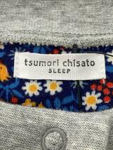 tsumori chisato SLEEP◆23AW/杢無地×花柄パッチワークカーディガン/M/コットン/GRY/UTX561_画像3