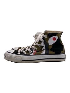 A BATHING APE◆ハイカットスニーカー/23.5cm/GRN/キャンバス