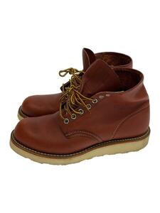 RED WING◆レースアップブーツ・6インチクラシックプレーントゥ/US5.5/RED/レザー