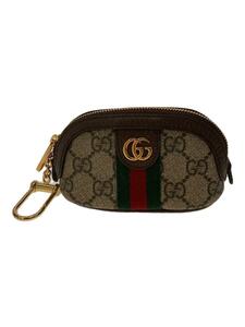 GUCCI◆キーポーチ_オフィディア_GGスプリーム_ウェブ/PVC/ブラウン/625707