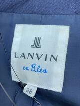 LANVIN en Bleu◆メルトンファーコート/38/ウール/NVY/3896107/袖付属ファー欠品_画像3