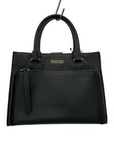 CHARLES&KEITH◆ハンドバッグ/レザー/BLK/無地