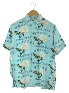 WACKO MARIA◆21ss/HAWAIIAN SHIRT S/S TYPE3/汚れ有/アロハシャツ/S/レーヨン/BLU/花柄