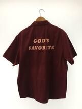 Supreme◆19AW/God`s Favorite S/S Work Shirt/半袖シャツ/XL/コットン/ボルドー_画像2