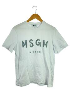 MSGM◆Tシャツ/XS/コットン/WHT/手書きタイプロゴ