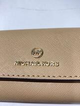 MICHAEL KORS◆キーケース/レザー/BEG/無地/レディース/32S2LT9D1L_画像3