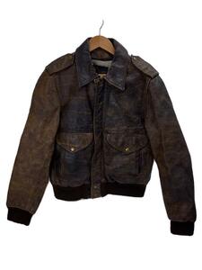 BRANDED GARMENTS* flight jacket /38/ leather /BRW/ plain 