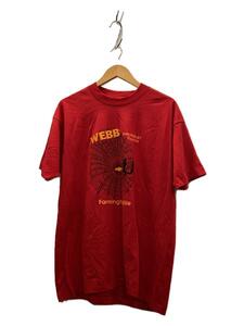 FRUIT OF THE LOOM◆90s/スパイダーウェブプリントTシャツ/L/コットン/RED