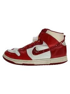 NIKE◆DUNK HIGH LE/ダンクハイ/ホワイト/630335-161/28.5cm/RED