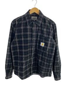 Carhartt◆長袖シャツ/S/コーデュロイ/BLK/チェック/I029442