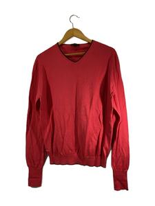 JOHN SMEDLEY◆セーター(薄手)/M/コットン/RED/無地