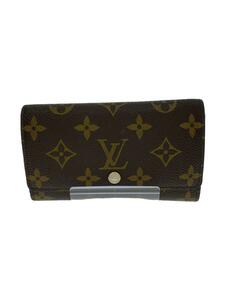 LOUIS VUITTON◆ポルト・モネ・ジップ_モノグラム・キャンバス_BRW/PVC/BRW/レディース