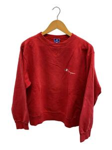 Champion◆80-90S/USA製/刺繍/スウェット/L/コットン/RED/無地