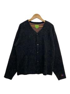 HUF◆H-DOG CARDIGAN/カーディガン(厚手)/L/アクリル/BLK/無地