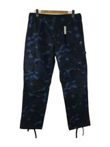 A BATHING APE◆カーゴパンツ/XL/コットン/BLU/カモフラ/001PTJ801015M_画像1