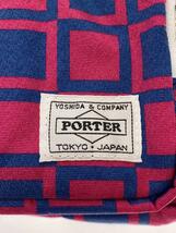 PORTER◆PATTERN/WAIST BAG/パターン_ウエストバッグ/チェック/ピンク×ブルー/683-16158_画像5