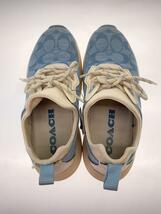 COACH◆Tech Runner/ローカットスニーカー/22.5cm/汚れ有/ブルー/シグネチャー/CA447_画像3