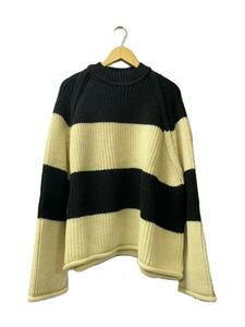 KIDILL◆22AW Border Pullover Knit Insist on British Wool/WHT/ボーダー