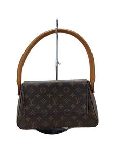 LOUIS VUITTON◆ミニ・ルーピング_モノグラム・キャンバス_BRW/PVC/BRW