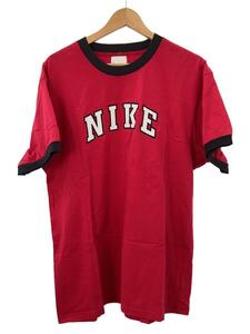 NIKE◆Tシャツ/XL/コットン/RED/90s/リンガー