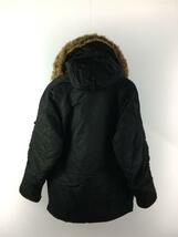 ALPHA INDUSTRIES◆フライトジャケット/M/ナイロン/BLK/N-3B_画像2