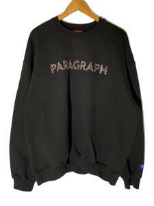 Paragraph◆23AW/GEM STONE BASIC LOGO CREW/スウェット/2/コットン/BLK