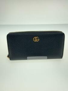 GUCCI◆長財布/レザー/BLK/無地/メンズ/456117・496334