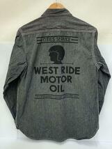 WEST RIDE◆長袖シャツ/38/コットン/グレー/ウエストライド/CYCLETOGS_画像2