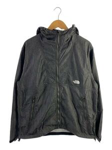 THE NORTH FACE◆NYLON DENIM COMPACT JACKET_ナイロンデニムコンパクトジャケット/L/ナイロン/GRY