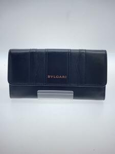 BVLGARI◆長財布/レザー/BLK/レディース/33772