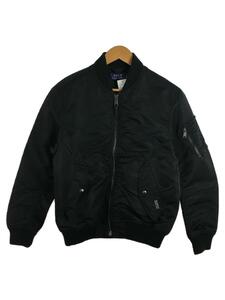 POLO RALPH LAUREN◆710718132001/MA-1/ミリタリージャケット/-/ナイロン/BLK/無地