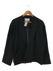 VOAAOV◆Clear Twill Cardigan/ジャケット/1/ポリエステル/BLK/無地/VOCD-G34