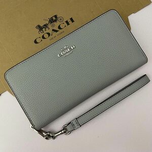 Coachコーチレディース長財布レディース　新品　グレー色