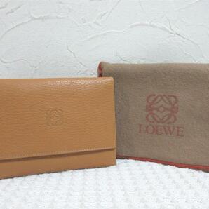 LOEWE ロエベ アナグラム レザー 三つ折り 財布 ウォレット 札入れ カード入れ レディースの画像1