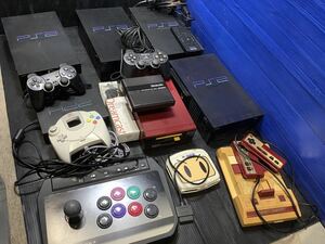 PS2 プレステ2 SCPH-50000 18000 30000 ファミコン HVC-001 FC ドリームキャスト コントローラー 大量 まとめ ジャンク品 MI021206