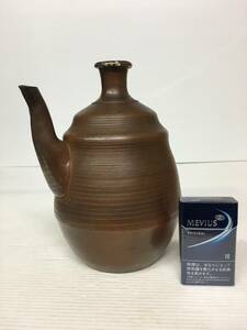 * Bizen .* small teapot large size *. part . yellow .. structure *