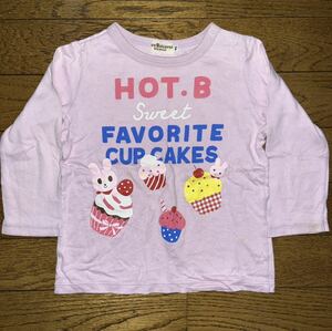 子供服キッズ☆ミキハウスMIKIHOUSE☆ピンク色長袖Tシャツ☆90サイズ☆☆送料150円 