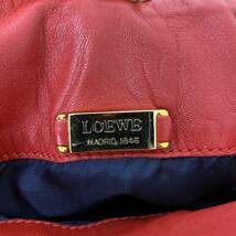 【1円〜】LOEWE ロエベ ウエストポーチ ヴィンテージ アナグラムロゴ ナッパレザー 赤 ショルダーバッグ 保存袋付_画像7