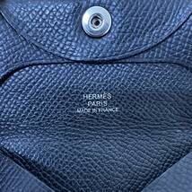 【1円スタート】HERMES エルメス バスティア コインケース レザー 黒 ブラック 小銭入れ _画像6