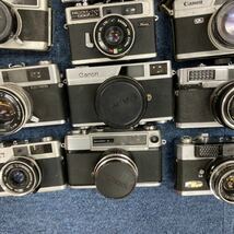 計:31個　レンジファインダーカメラ　まとめ売り　Canon Olympus Konica Minolta YASHICA まとめ　ビンテージ　金属カメラ　A014_画像9