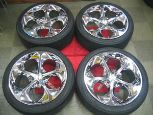 ヨコハマ タイヤ RV02 245/40R20 245/40-20 ＆ アルミホイール DeCORSA デコルサ 8.5x20 +44 114.3 / 5穴 中古 4本 送料無料 アルファード