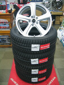 ブリヂストン 国産 スタッドレス タイヤ ブリザック DMV3 DM-V3 225/60R18 225/60-18 ＆ アルミホイール 新品 4本 送料無料 ハリアー、RAV4