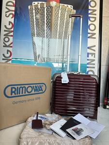 【即決/即納】 新品未使用・保管品 付属品完備 RIMOWA リモワ LINBO CARMONA RED リンボ 24L TSAロック ビジネストローリー 881.40.34.２⑥