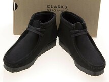 新品/CLARKS/クラークス/WMNS WALLABEE BOOT/ウィメンズ ワラビーブーツ/レディース用/BLACK SUEDE/ブラック スエード/黒/26155521/22.0cm_画像1